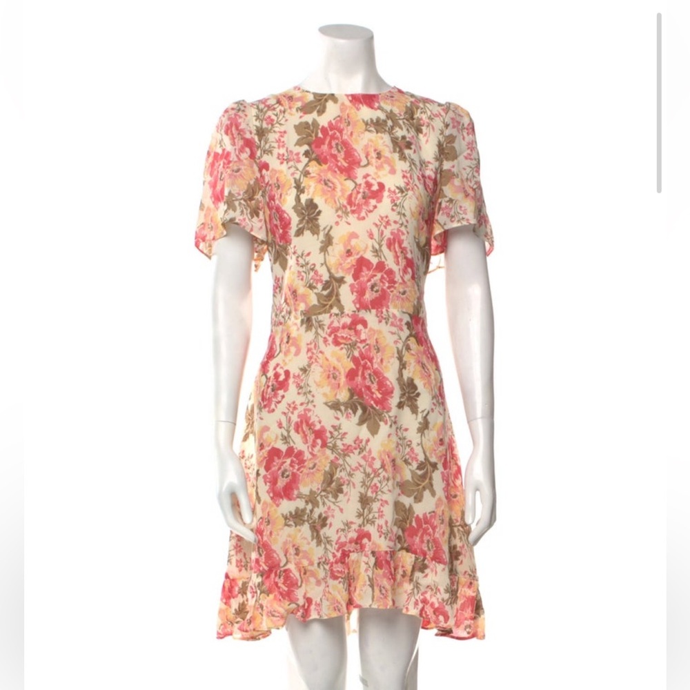 Reformation Floral Print Mini Dress